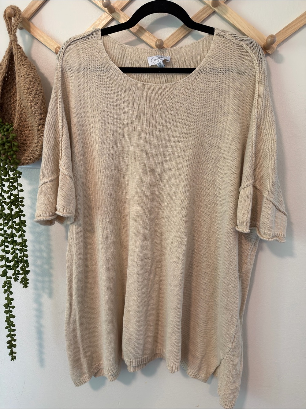Mudpie Knit Top One Size Beige